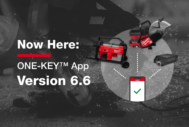 The 6.6 One-Key app supports MX FUEL equipment and M18 drain cleaner