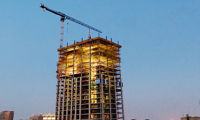 Photo shows construction jobsite