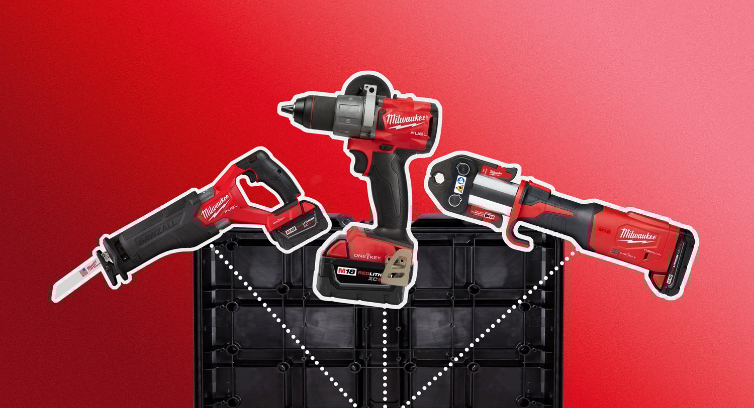 Milwaukee One-Key compatible tools are kitted in a PACKOUT sent to the job