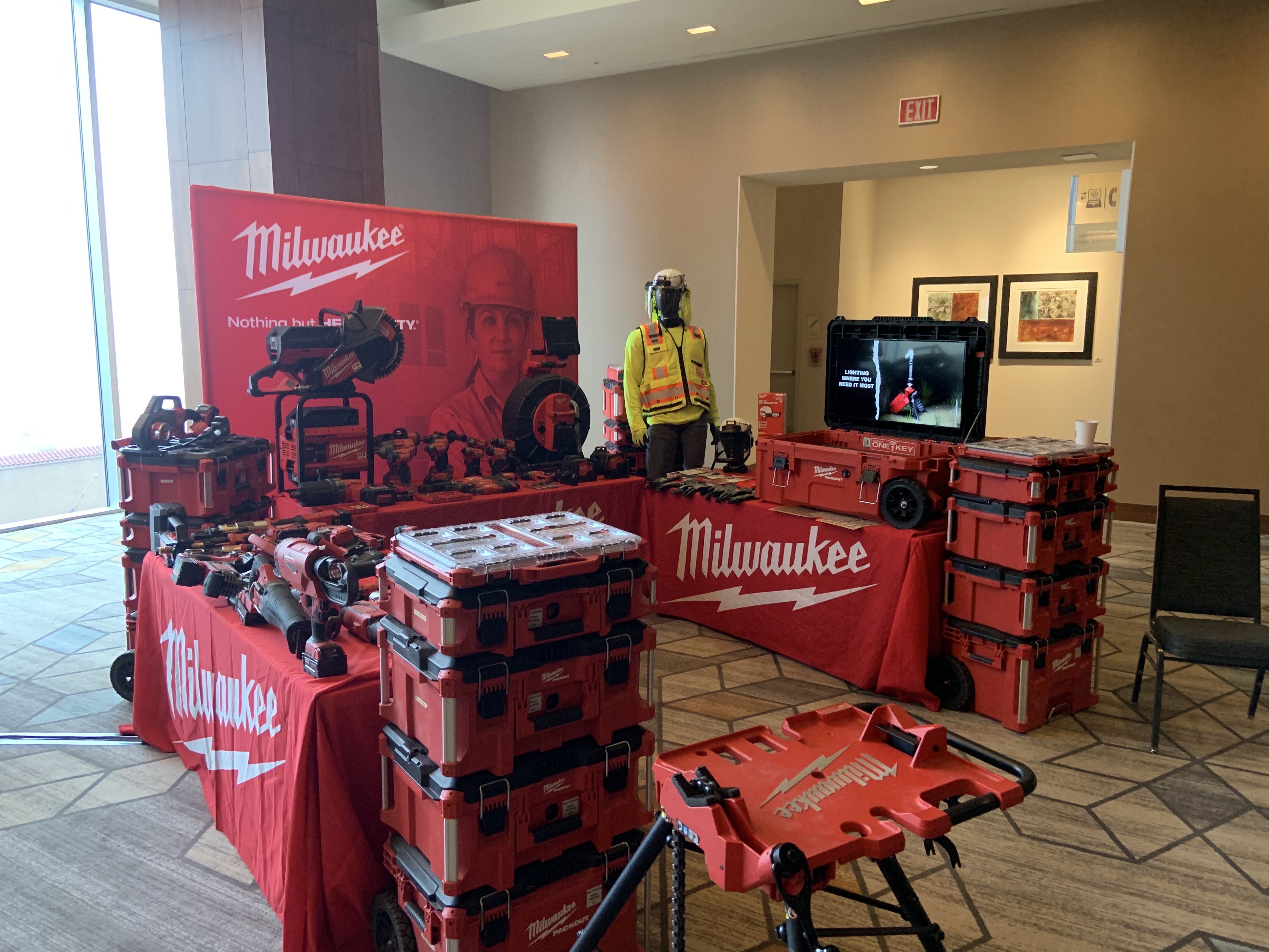 Milwaukee Tool conference booth setup