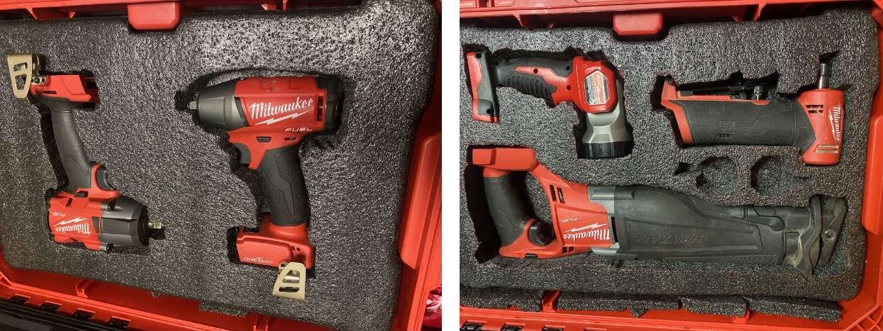 Mitch Vs foam insert PACKOUTs to neatly store Milwaukee tools-1