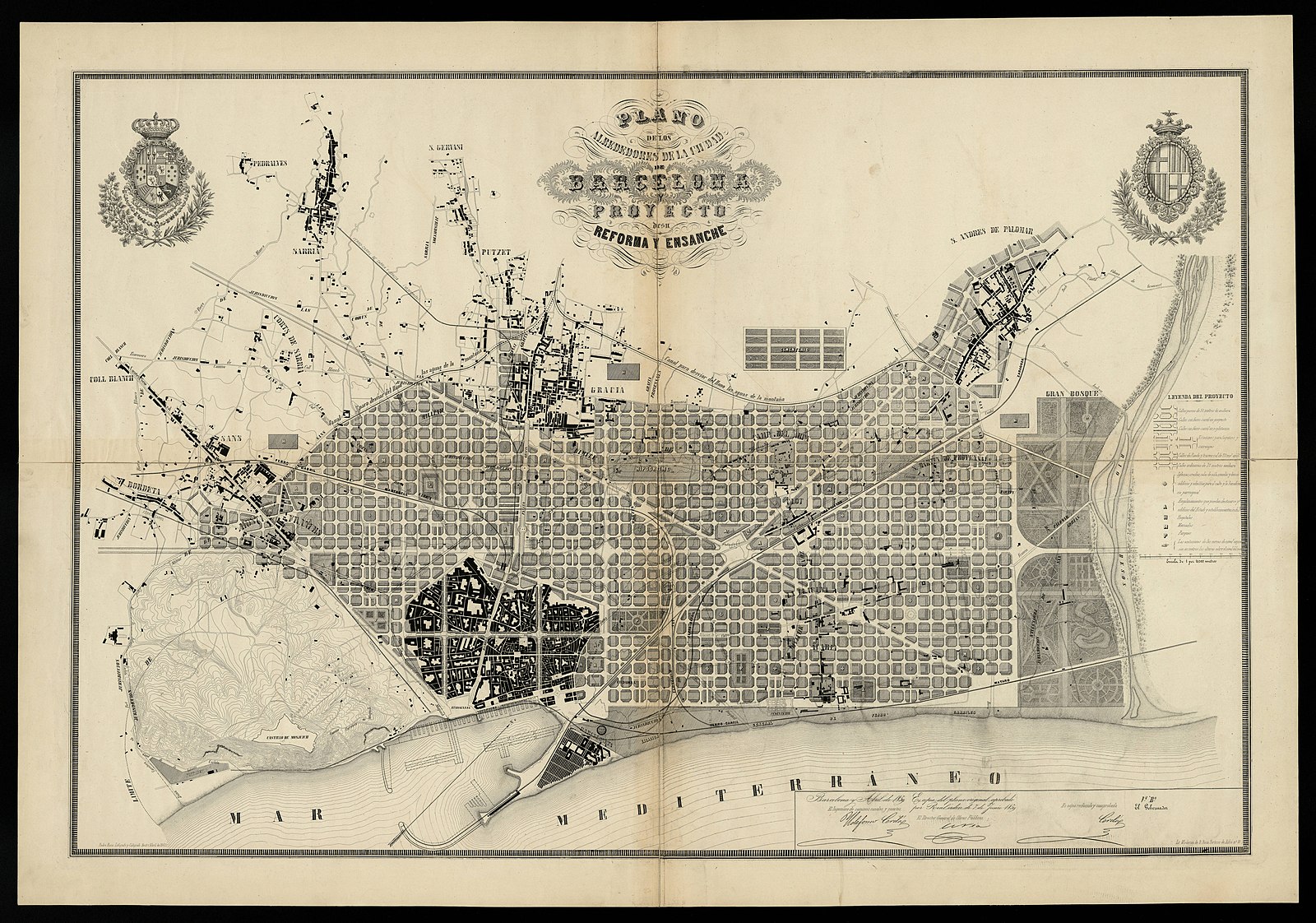 Map of the Cerdà plan (Source: wiki commons)