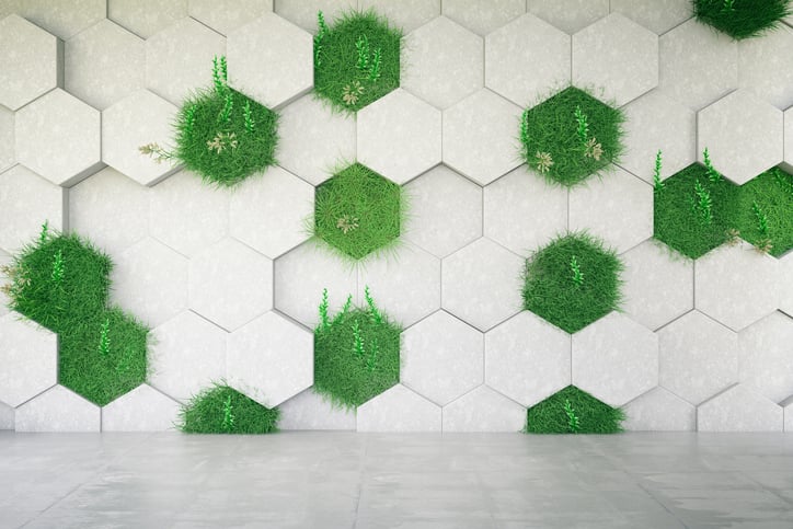 concrete-geometric-wall-with-greass