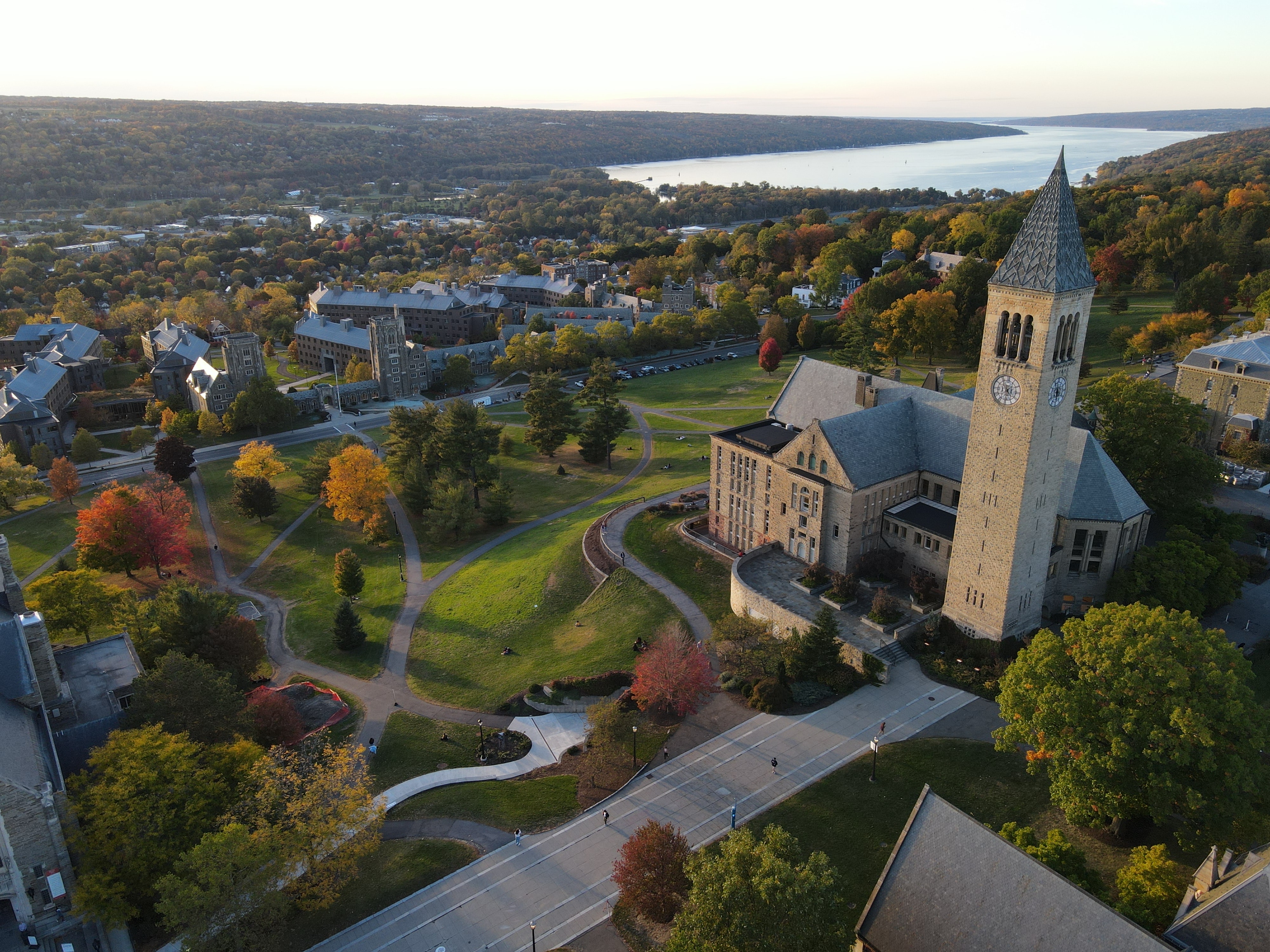 An arial shot of Cornell University, an ivy league school offering landscape architecture bachelor’s and master’s degrees