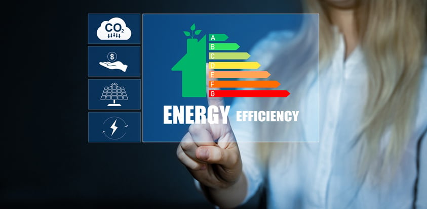 Abstract artistic depiction of an energy efficient digital interface.