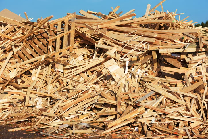 Pile of wood debris.