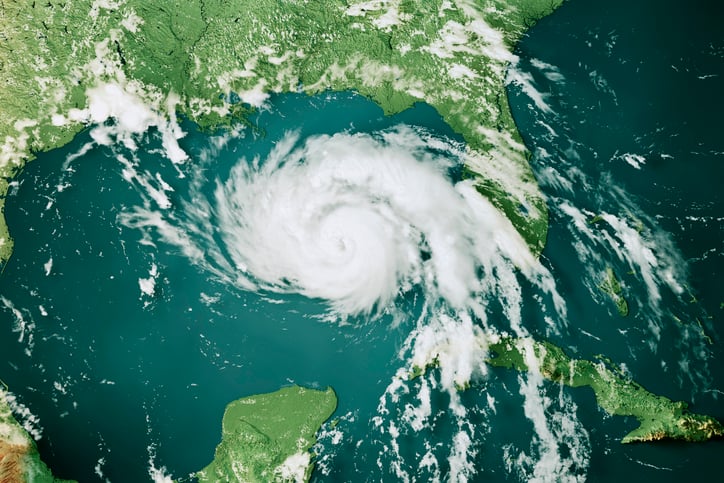 topographic map of hurricane