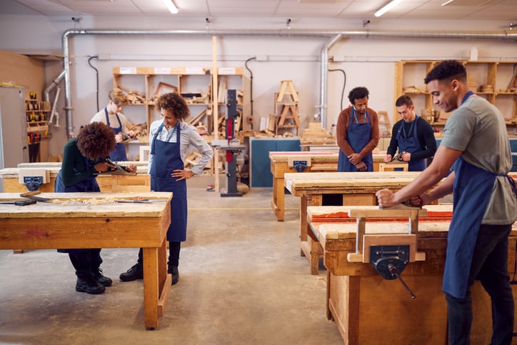 Students get woodworking education in wood shop 