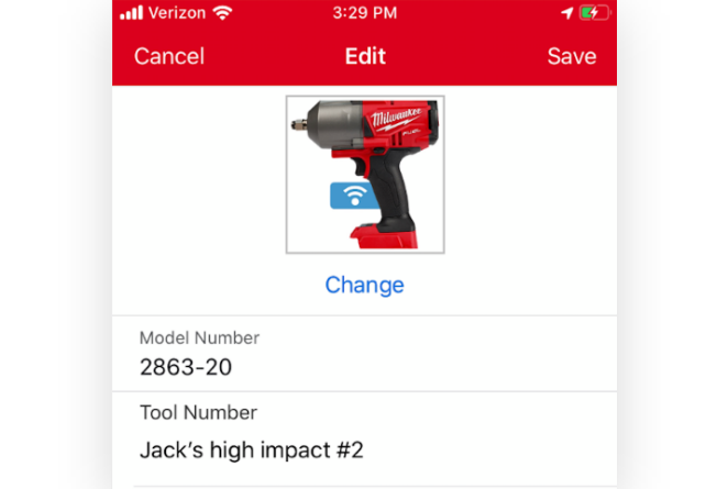 One-Key inventory app lets you add your own tool numbers