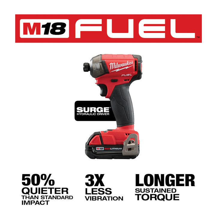 M18 FUEL hydraulic surge drill driver shows features